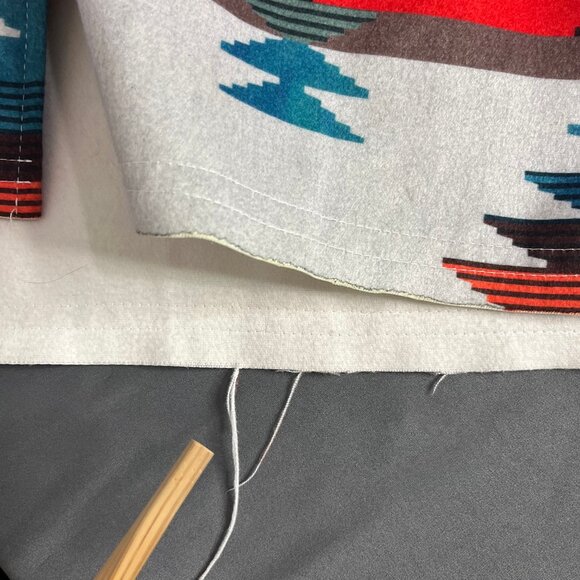 Southwestern Shirt Jacket Fits Size Medium No Tags Handmade Boho Print Cotton - Picture 3 of 12